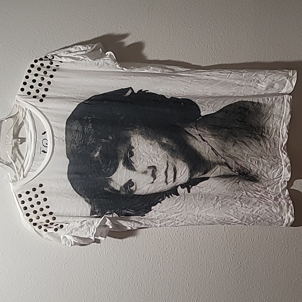 JIM MORRISON BAND TEE CREWNECK TSHIRT TOP BOHEMIAN THE DOORS WHITE SHORT SLEEVE - Picture 12 of 13